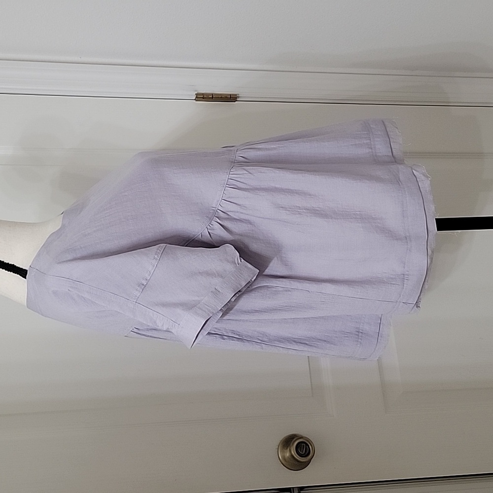Grade & Gather Size S Lavender Babydoll Blouse. NEW with Tag - Picture 4 of 11